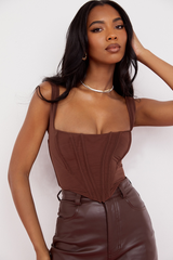 Korsett-Oberteil aus Netzstoff