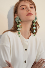 Blumen-Pailletten-Ohrringe