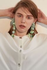 Blumen-Pailletten-Ohrringe