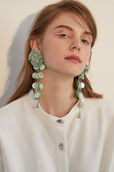 Blumen-Pailletten-Ohrringe