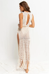 Häkel-Überwurf mit hohem Kragen