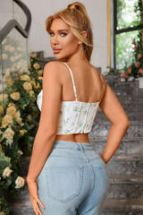 Camisole-Top mit Blumenmuster und asymmetrischem Saum