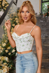 Camisole-Top mit Blumenmuster und asymmetrischem Saum