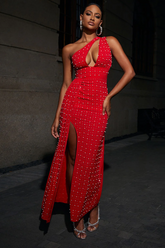 Velma Maxikleid mit One-Shoulder-Ausschnitt