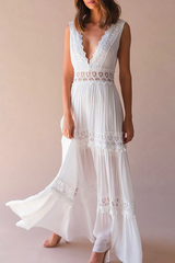 Robe longue blanche Jessica