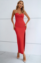 Deirdre Bandagekleid mit verzierten Trägern