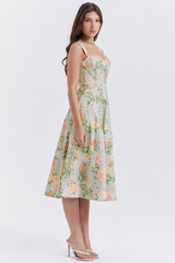 Saira Pale Jade Printed Sundress