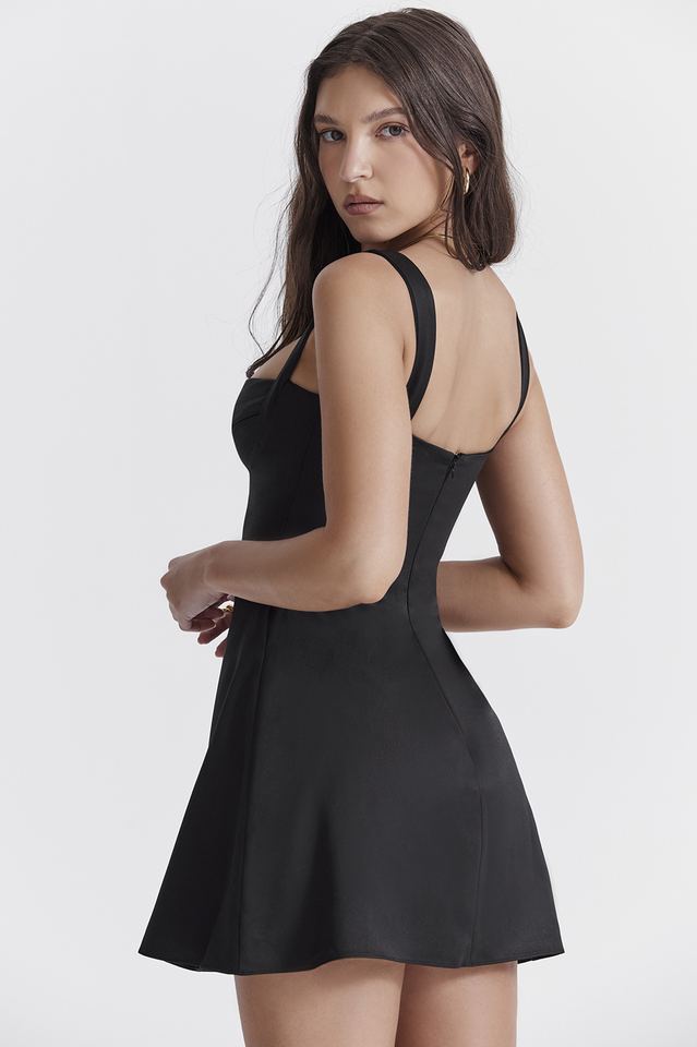 Cane Black Mini Dress