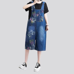 Combinaison en jean délavé moyen Y2K pour femme