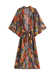 Robe de chambre kimono rétro pour femme