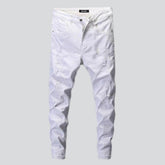 Jean blanc usé pour homme