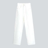 Jean blanc coupe droite pour femme