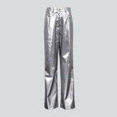 Pantalon en jean taille haute à jambes larges