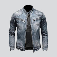 Veste en jean motard vintage d'hiver