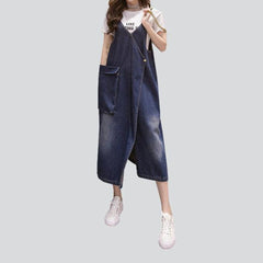Robe cargo en jean pour femme