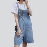Damen Jeans-Strampler mit Bändern