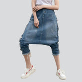 Pantalon en jean harem pour femme