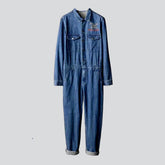 Workwear gestreifter Herren-Jeansoverall