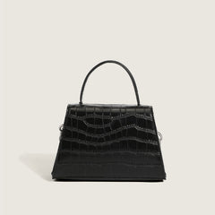 Crystal Bowknot Tiermuster Kette Trim Kunstleder Griff Tasche - Schwarz