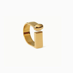 Vergoldeter D-Ring in Buchstabenform - Gold