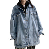 Veste longue oversize en jean pour femme