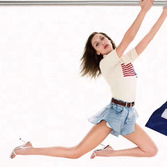 Street Style Flare Saum High Waist Wide Leg Mini Denim Shorts - Hellblau