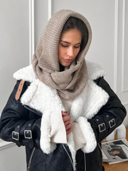 Lightweight Knit Ribbed Balaclava