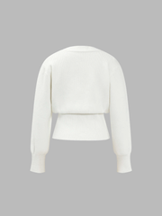 Retro V-neck Cardigan