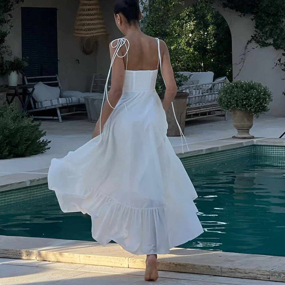 WHITE TIERED MAXI Dress