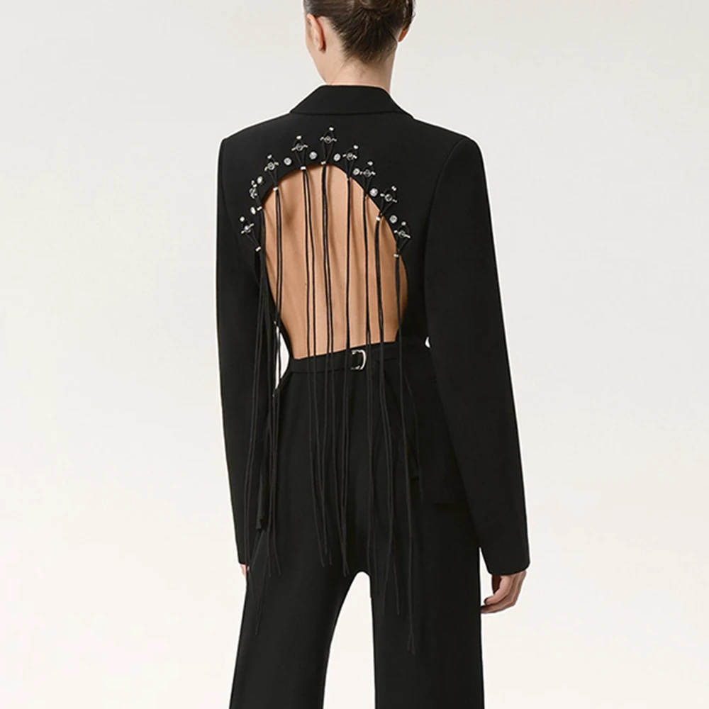 Backless Blazer with Laces