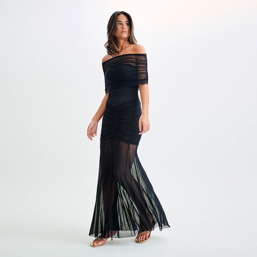 OFF SHOULDER Rückenfreies Maxikleid