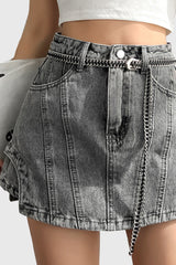 Jeans-Skort - Schwarz