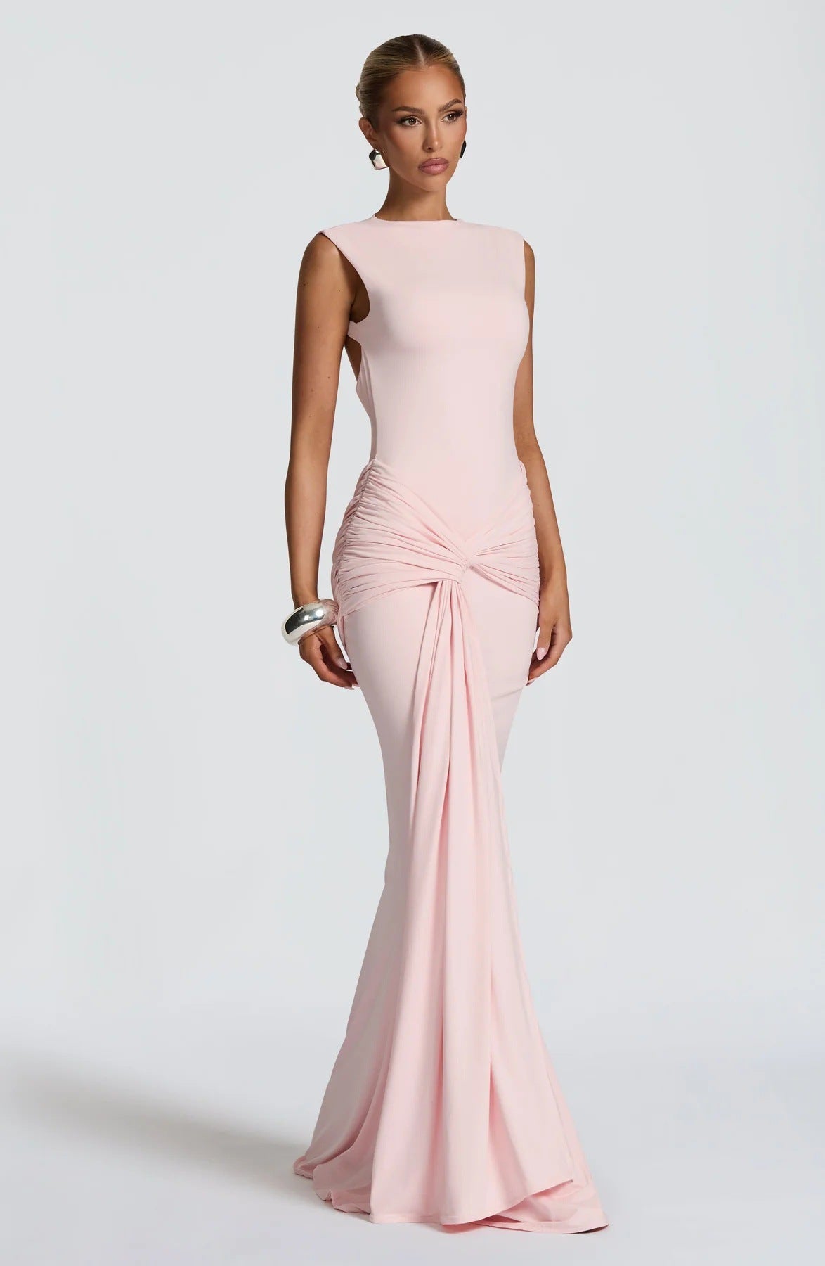 Pleated Vest Maxi Dress