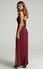 More Than This Ruffle Strap Maxi Dress - Red