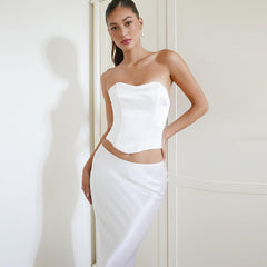 Paloma Ivory Corset Maxi Dress