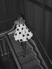 Polka Dot Print Mini Dress