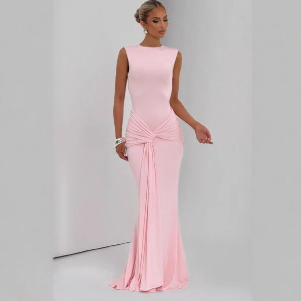 Pleated Vest Maxi Dress