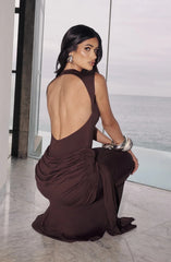 Pleated Vest Maxi Dress