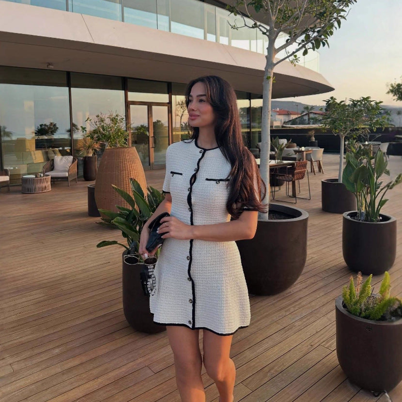 Knitted Waist Mini Dress