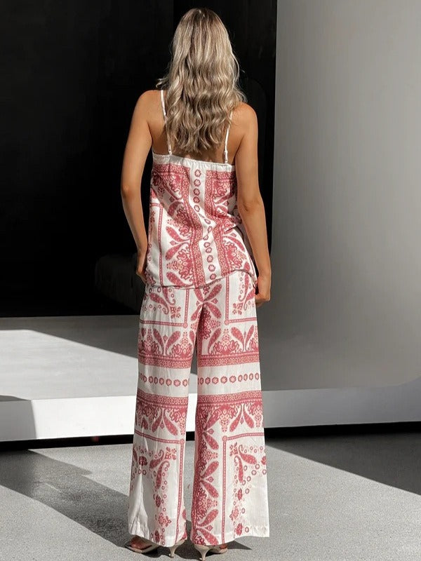 Loose Casual Suspenders Two Piece Suit