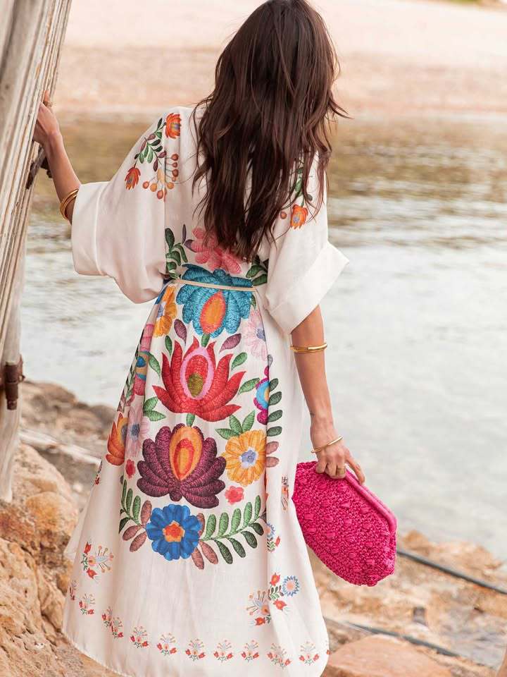 Printed Loose Beach Dress