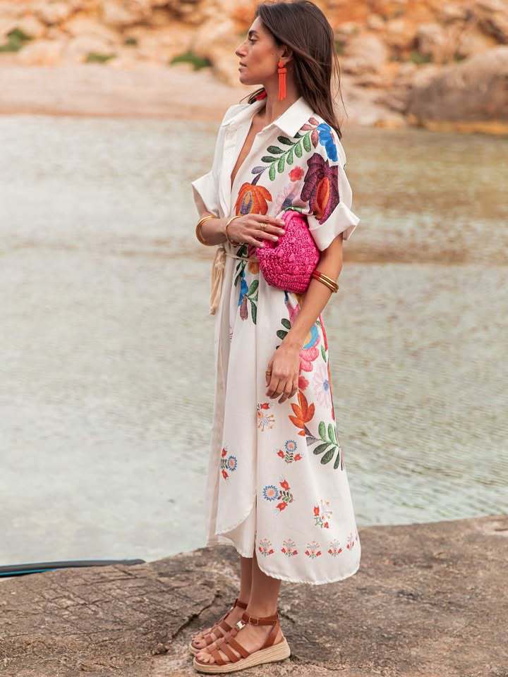 Printed Loose Beach Dress
