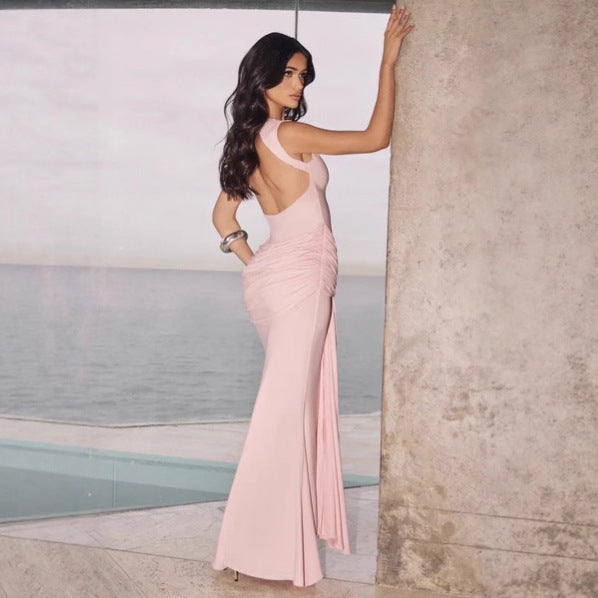 Pleated Vest Maxi Dress