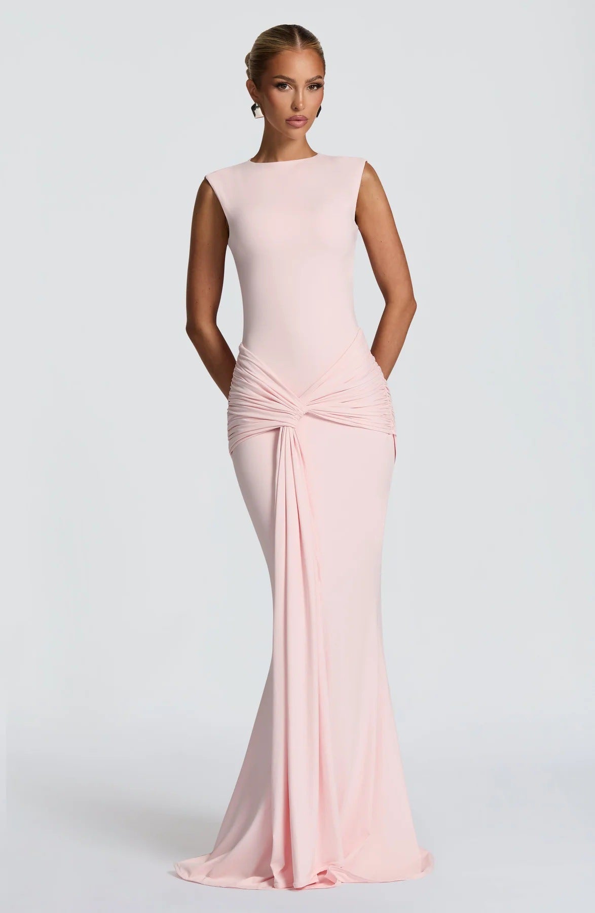 Pleated Vest Maxi Dress