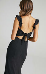 More Than This Ruffle Strap Maxi Dress - Black