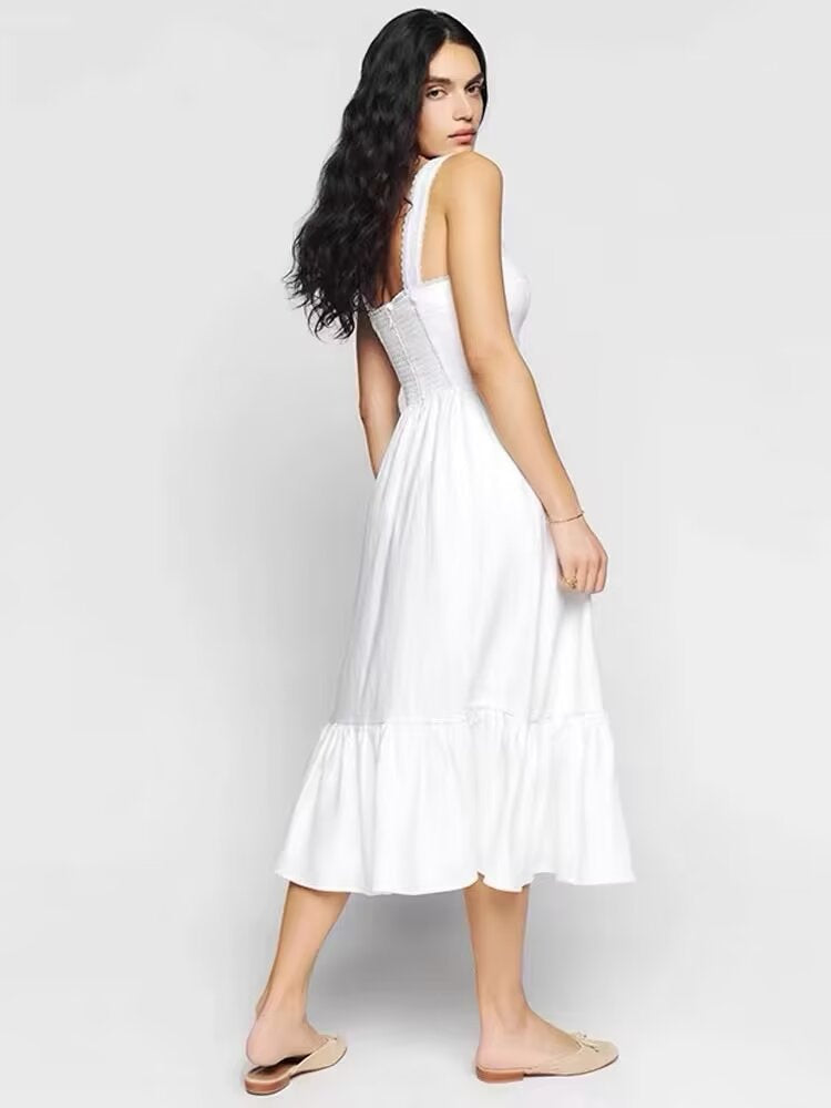 Elia White Broderie Anglaise Midi Dress