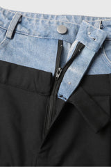 Hose mit doppelter Taille - Schwarz