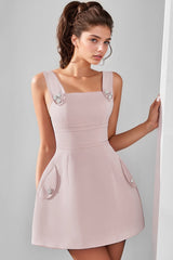 Robe courte sablier - Rose