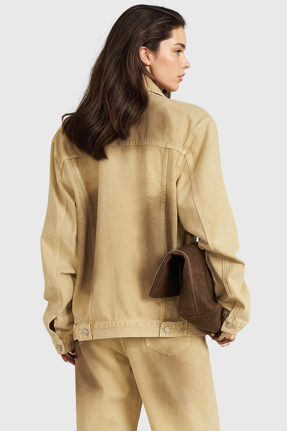 Gefleckte Jeansjacke - Gelb