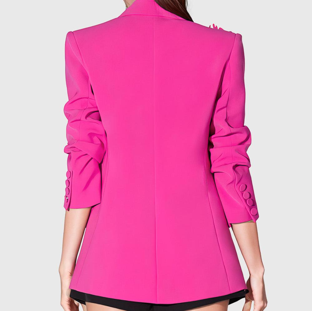 FUCHSIA Blazer with Flowers